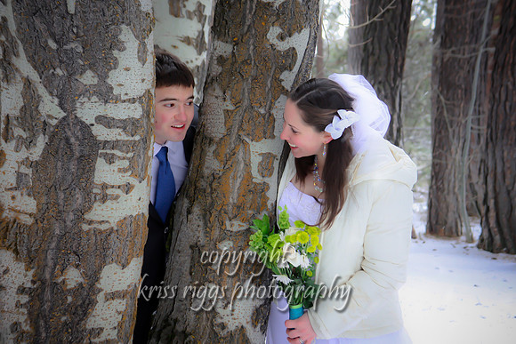snowy wedding