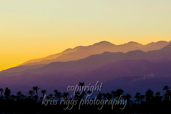 Palm Springs at dusk
